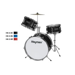 Hayman Junior Series 3-piece drum kit HM-33-BK