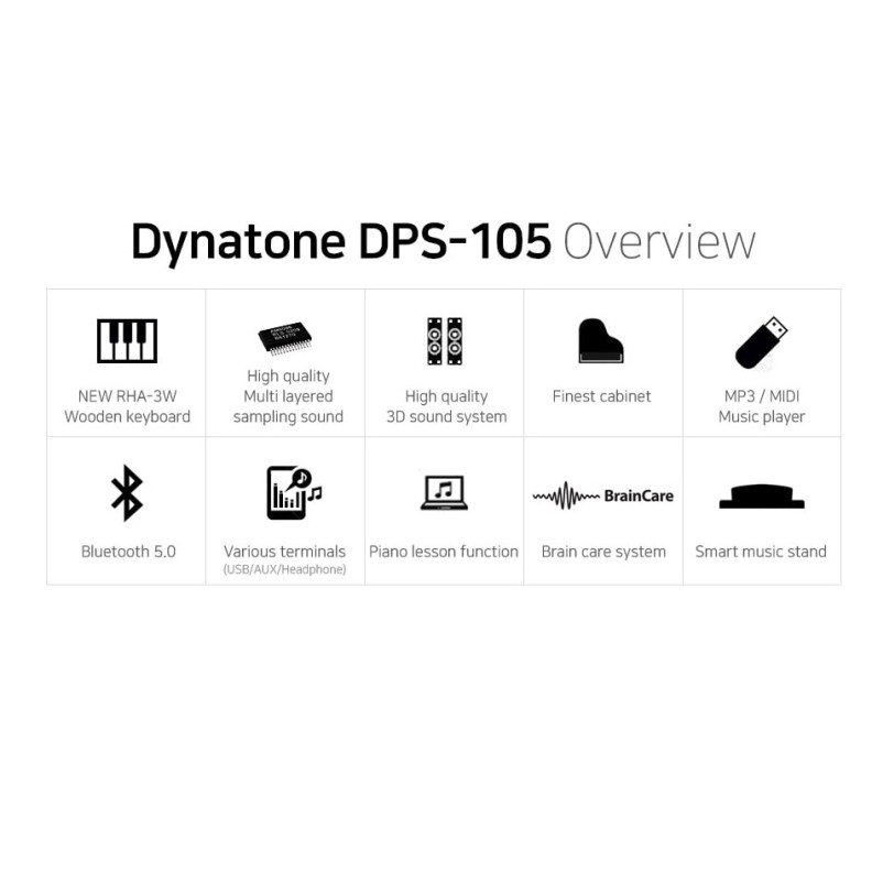 Digitālās klavieres Dynatone DPS-105-RW Digitālās klavieres Dynatone DPS-105-RW