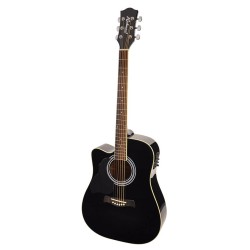 Elektro-akustiskā ģitāra Richwood RD-12LCE-BK (kreiļiem)