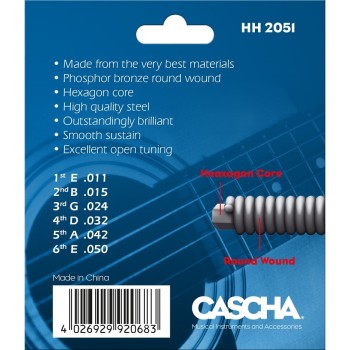 Akustiskās ģitāras stīgas Cascha HH2051 (11-50) Akustiskās ģitāras stīgas Cascha HH2051 (11-50)
