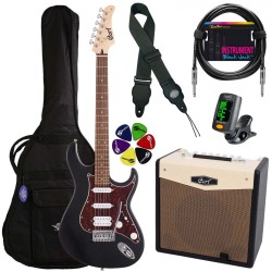Elektriskās ģitāras komplekts Cort G110-OPBK-Set