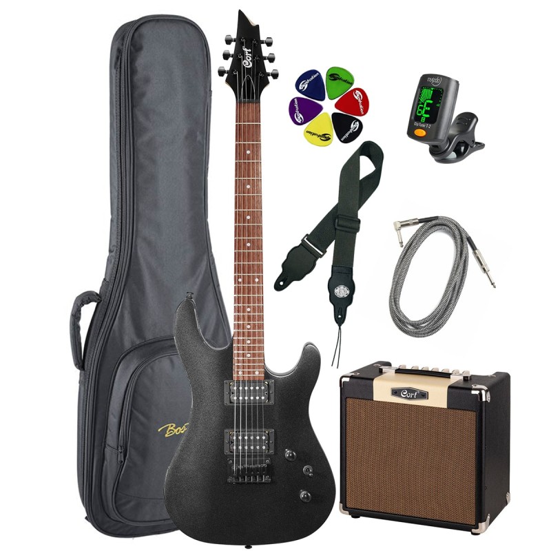 Elektriskās ģitāras komplekts Cort KX100-BKM-Set Elektriskās ģitāras komplekts Cort KX100-BKM-Set