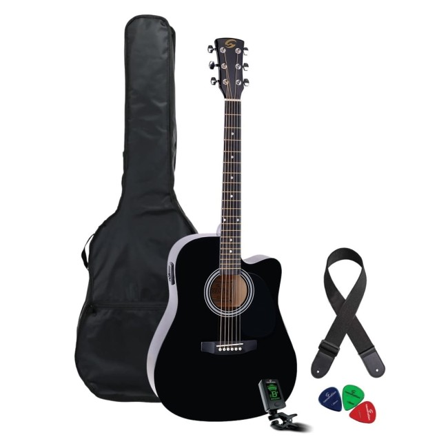 Akustiskā ģitāra Soundsation AC-GP-44CEBK