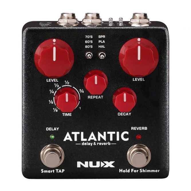 Nux Atlantic Delay & Reverb efektu pedālis NDR-5 Nux Atlantic Delay & Reverb efektu pedālis NDR-5