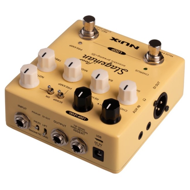 Nux Verdugo Chorus & Looper akustiskais preamp un DI NAP-5