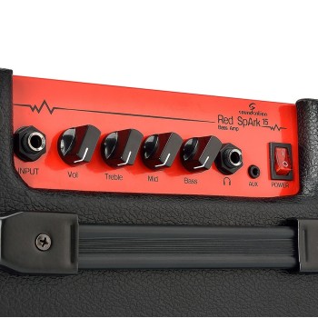 Basģitāras pastiprinātājs 15W Red Spark-15 Basģitāras pastiprinātājs 15W Red Spark-15