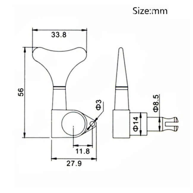 Basģitāras stīgu spriegotāji Kera Audio QFB-4P-BA (2+2)