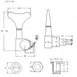 Basģitāras stīgu spriegotāji Kera Audio QFB-4P-BA-BK (2+2)