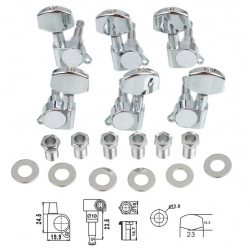 Dr.Parts guitar machine heads AMH7001-CR
