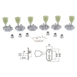 Dr.Parts guitar machine heads EMH3157-CR-L3R3