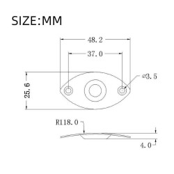 Ģitāras ligzda ar metāla nosegu MS-32-CH Ģitāras ligzda ar metāla nosegu MS-32-CH