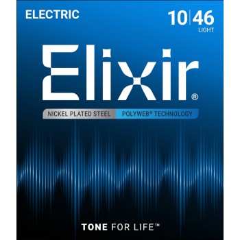 Elektriskās ģitāras stīgas Elixir Polyweb 12050 (10-46)