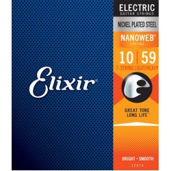 7-stīgu elektriskās ģitāras stīgas Elixir 12074 (10-59)