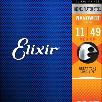 Elektriskās ģitāras stīgas Elixir Nanoweb 12102 (11-49) Elektriskās ģitāras stīgas Elixir Nanoweb 12102 (11-49)