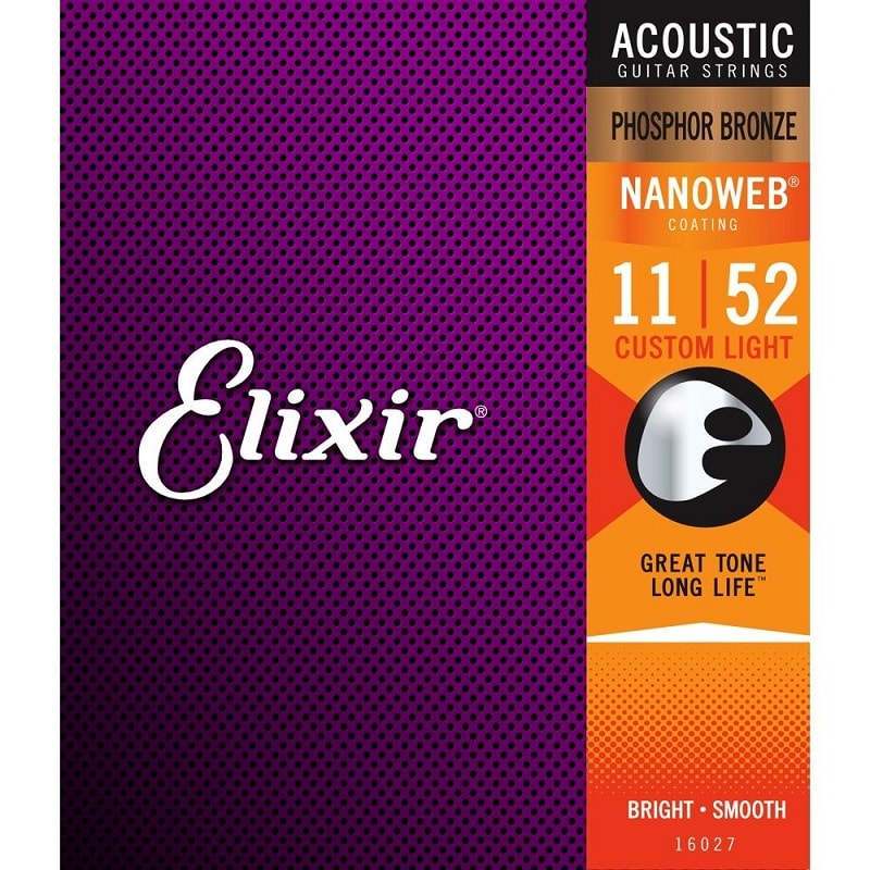 Akustiskās ģitāras stīgas Elixir Nanoweb 16027 (11-52) Akustiskās ģitāras stīgas Elixir Nanoweb 16027 (11-52)