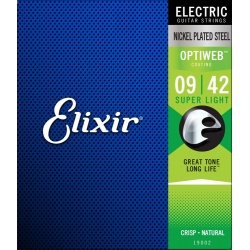Electric Guitar Strings Elixir Optiweb 19002 (09-42)