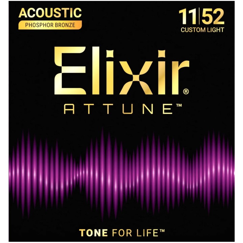 Akustiskās ģitāras stīgas Elixir Attune 21027 (11-52) Akustiskās ģitāras stīgas Elixir Attune 21027 (11-52)