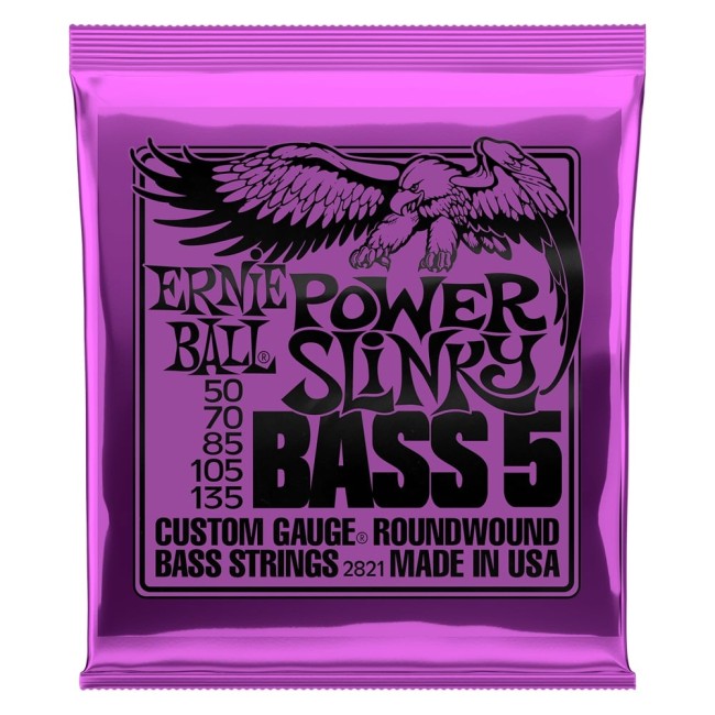 5-stīgu basģitāras stīgas Ernie Ball 2821 (50-135)