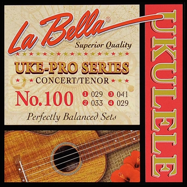 Concert / Tenor ukulele strings La Bella L-100