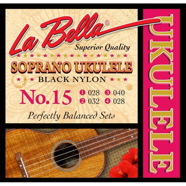 Soprāna ukuleles stīgas La Bella L-15
