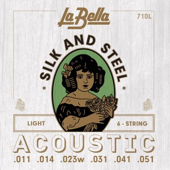 Akustiskās ģitāras stīgas La Bella Silk & Steel 710L (11-51) Akustiskās ģitāras stīgas La Bella Silk & Steel 710L (11-51)