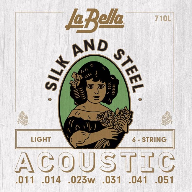 Akustiskās ģitāras stīgas La Bella Silk & Steel 710L (11-51)