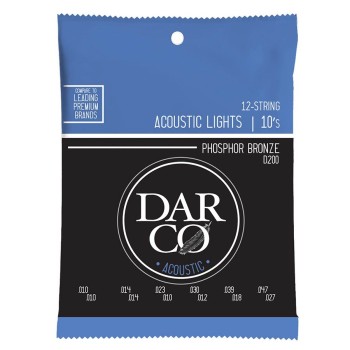 12-stīgu ģitāras stīgas Darco D200 (10-47) 12-stīgu ģitāras stīgas Darco D200 (10-47)
