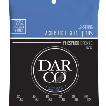 12-stīgu ģitāras stīgas Darco D200 (10-47)