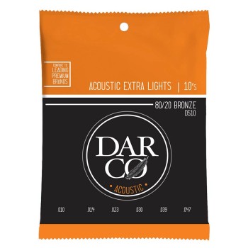 Akustiskās ģitāras stīgas Darco D510 (10-47) Akustiskās ģitāras stīgas Darco D510 (10-47)