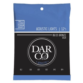 Akustiskās ģitāras stīgas Darco D520 (12-54) Akustiskās ģitāras stīgas Darco D520 (12-54)