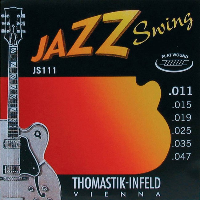 Elektriskās ģitāras stīgas Thomastik Jazz Flatwound (11-47)
