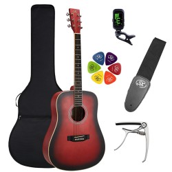 Akustiskā ģitāra SX SD104KRDS-Kit Akustiskā ģitāra SX SD104KRDS-Kit