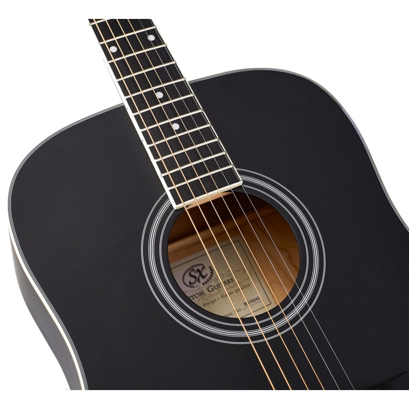 Akustiskā ģitāra SX SD104KBK-Kit
