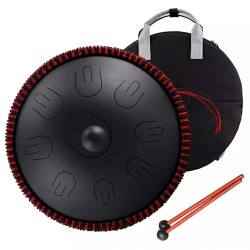 Hluru Handpan drum 14" 9 tone InkBlack
