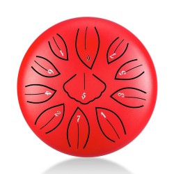 Hluru Tongue Drum Mini Ginkgo C min Red