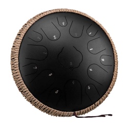 Hluru Steel tongue drum 14" 15 tone InkBlack