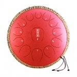 Hluru Steel tongue drum 14" 15 tone Red