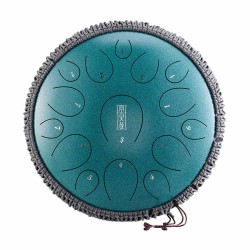 Hluru steel tongue drum 14" 15 tone Malachite