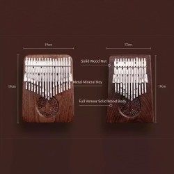 Hromatiskā kalimba Hluru KY-34-Walnut