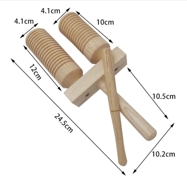 2-daļīgs Agogo Guiro bloks G5-2