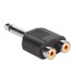 Adapteris 2 x RCA (F) - 6,3mm jack (M) AT-240 Adapteris 2 x RCA (F) - 6,3mm jack (M) AT-240