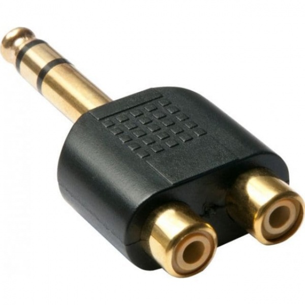 Adapter 2 x RCA (F) - 6,3mm jack (S) AT-250