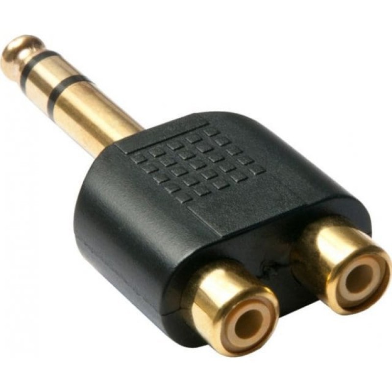 Adapteris 2 x RCA (F) - 6,3mm jack (S) AT-250 Adapteris 2 x RCA (F) - 6,3mm jack (S) AT-250