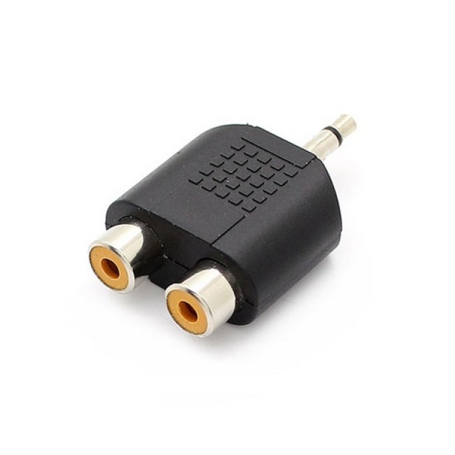 Adapteris 2 x RCA - 3,5mm Jack SADA043