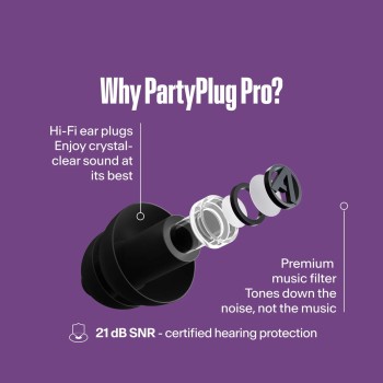 Ausu aizbāžņi Alpine PartyPlug Pro BK Ausu aizbāžņi Alpine PartyPlug Pro BK