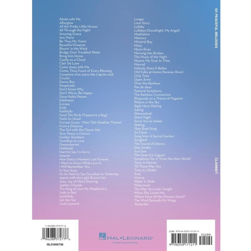 101 Peaceful Melodies for Clarinet (Klarnete)