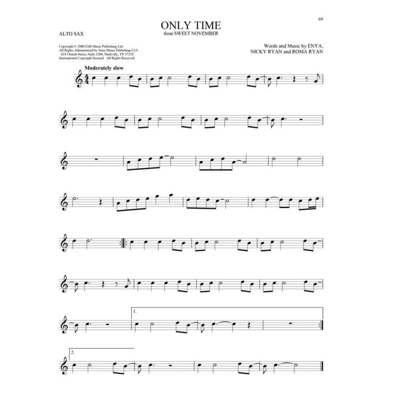101 Peaceful Melodies for Alto Sax (Saksofons)