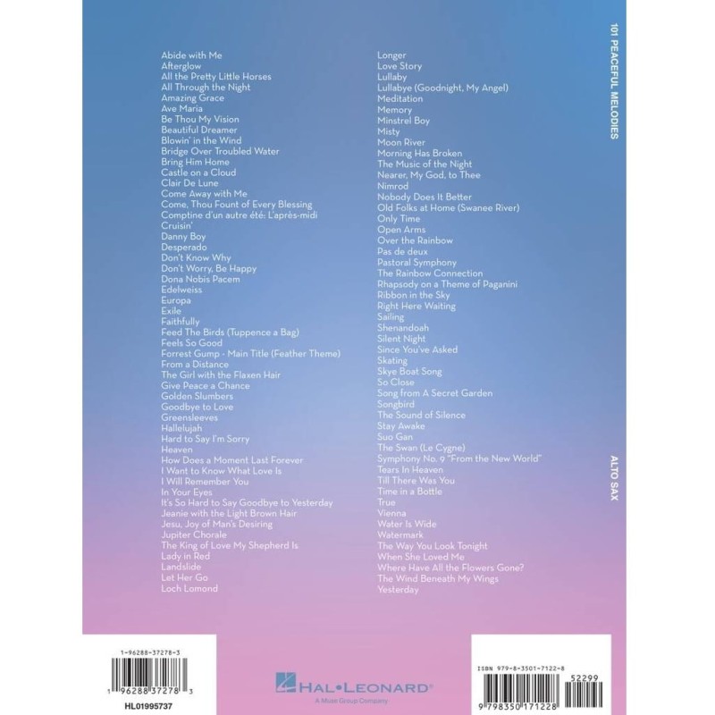 101 Peaceful Melodies for Alto Sax (Saksofons)