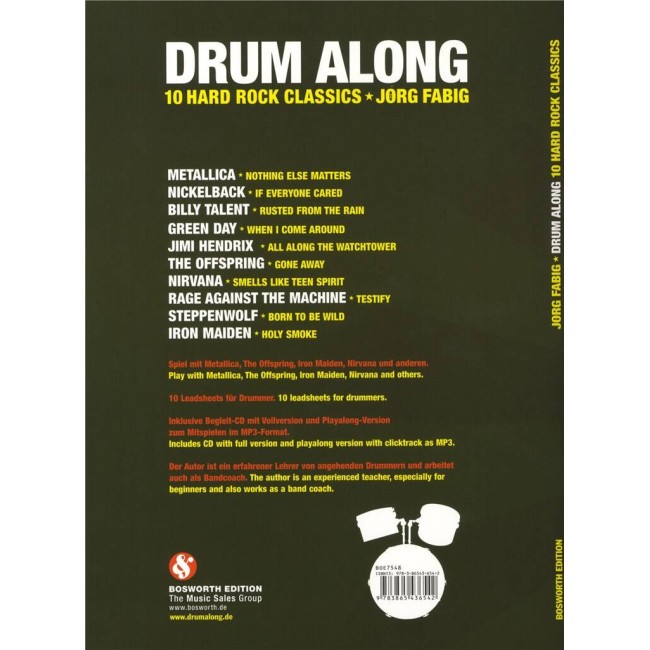 Drum Along - 10 Hard Rock Classics & CD (Bungas)