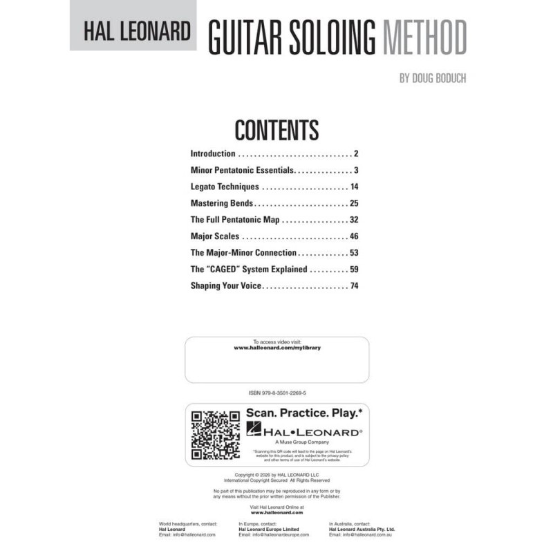 Hal Leonard Guitar Soloing Method (Ģitāra)